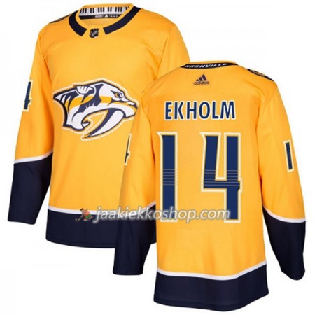 Miehille NHL Nashville Predators Pelipaita Mattias Ekholm 14 Adidas 2017-2018 Kulta Authentic